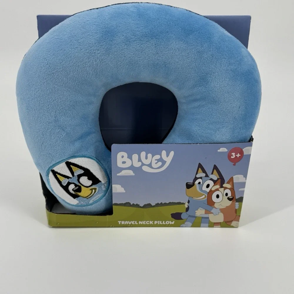 Bluey Travel Neck Pillow Kids Plush U Shape Bluey Bingo NEW NWT Ages 3+